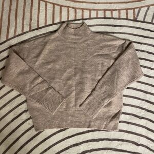 Sophie Rue Mock Neck Dolman Sweater Oatmeal  Women's XS Oatmeal